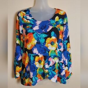 Bright Floral Top by NY Collection XL